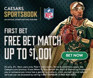 Free Bet Match Up To $1,001; Use code DAWGZRF